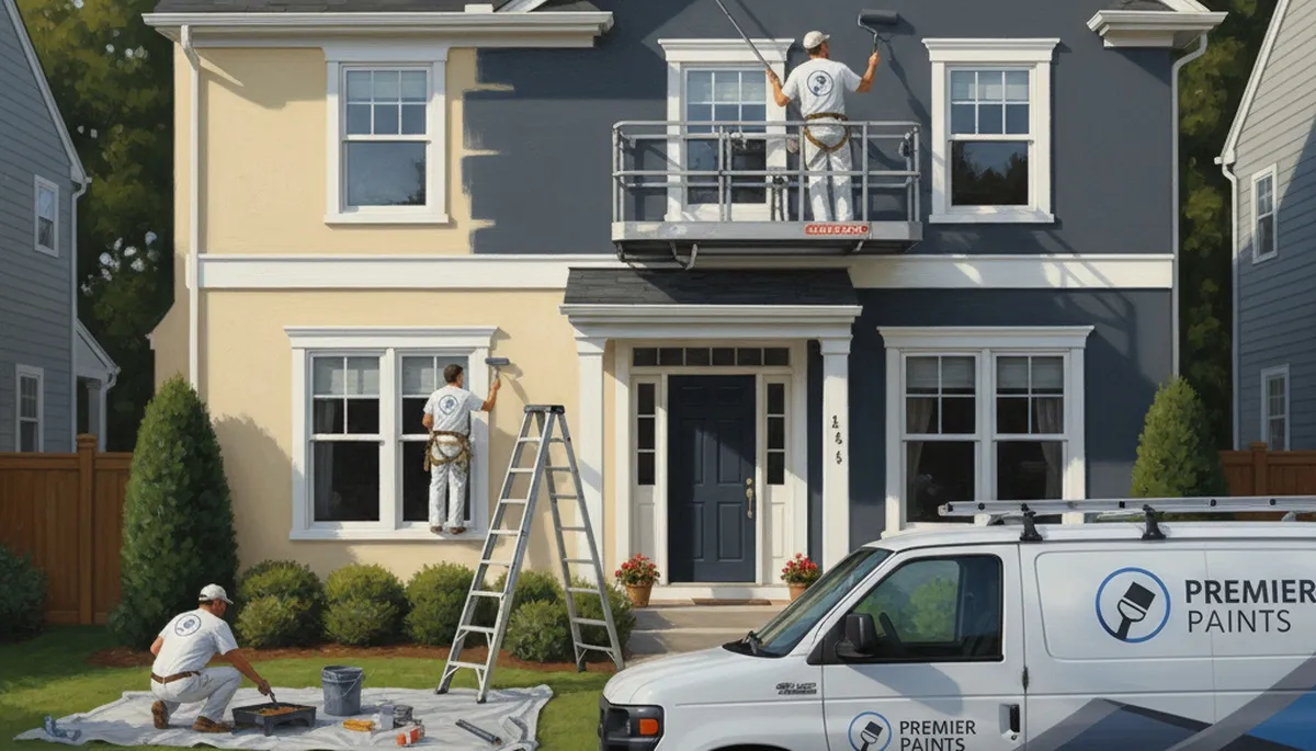 House painters refreshing a Chandler, AZ home exterior with professional paint services